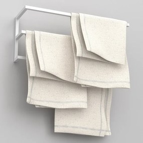 Fali törölközőtartó 25x60 cm fehér