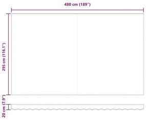 Behúzható napellenző Sárga és narancs 500x300 cm szövet