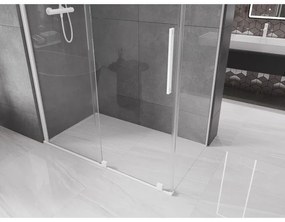 Mexen Velar, zuhanykabin tolóajtóval 150 (ajtó) x 90 (fal) cm, 8mm átlátszó üveg, fehér, 871-150-090-01-20