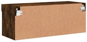 füstös tölgy színű TV-szekrény LED-világítással 80 x 30 x 30 cm