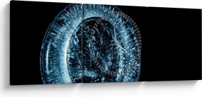 Egy jég csepp képe (órával) (90x30 cm)