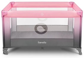 Lionelo - Utazó kiságy STEFI rózsaszín/szürke