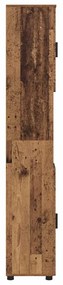 Fürdőszobai magas szekrény Régi fa 30 x 35 x 192 cm Faanyag