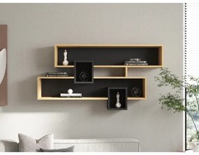 Fali polc KAREN 120x72,2 cm barna/antracit
