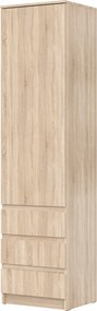 Szekrény 50 cm Stern Shkya sonoma tölgy – fiókokkal hálószobába/nappaliba
