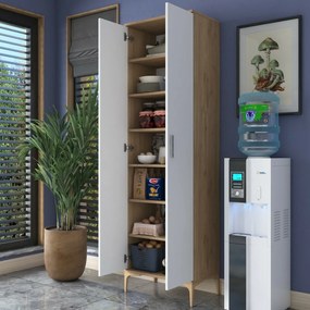 Jeny Walnut and White szekrény