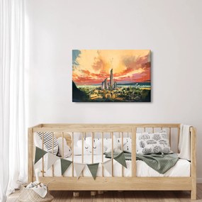 Kép - Festett város (90x60 cm)
