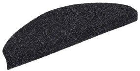 5 db fekete tűlyukasztott öntapadó lépcsőszőnyeg 65 x 21 x 4 cm