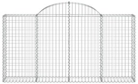 15 db íves horganyzott vas gabion kosár 200x30x100/120 cm