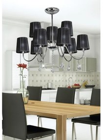 Csillár rúdon SORENTO 9xE14/40W/230V fekete