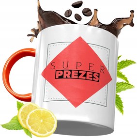 Narancssárga Bögre Elnöknek Ajándék fényképes nyomtatással