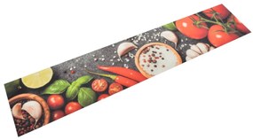mosható zöldségmintás bársony konyhai szőnyeg 60x300 cm
