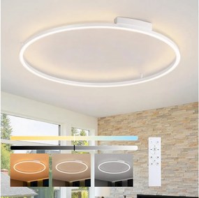 Brilagi - FĂ©nyerĆszabĂĄlyozhatĂł LED lĂĄmpatest PORTOFINO LED/85W/230V ĂĄtm. 120 cm fehĂ©r + tĂĄvirĂĄnyĂtĂł