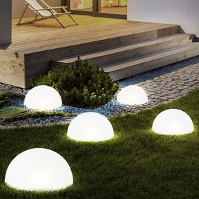 Grundig 5 db-os napelemes félgömb kerti LED lámpa, színváltós, 15 cm átmérő/félgömb