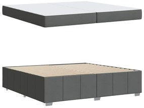 Ágykeret matracmal Sötétszürke 200 x 200 cm szövet