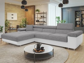 Sarokkanapé Terazuro Mini (szürke + fehér)  (tárolóhellyel) (B). 1105280