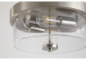 Searchlight 66210-2SS PRESTON fürdőszobai mennyezeti lámpa 2xE27/60W/230V IP44 átm. 33 cm ezüst