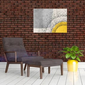Üveg kép - N⁰3 strand absztrakt festménye (70x50 cm)