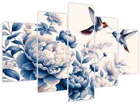 Kép - Kolibrik a virág felett (150x105 cm)