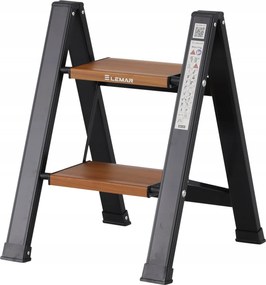 Háztartási létra 2 lépcsős alumínium összecsukható Slim Space-X Lemar 041202