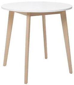 Asztal Boston 366Sonoma tölgy, Fehér, 76cm, Közepes sűrűségű farostlemez, Természetes fa furnér