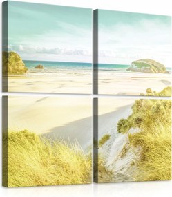 Vászonkép 50x50 Tenger part tengerpart dűnék óceán sziklák nap fény nyugalom