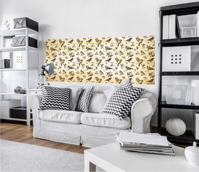 Flizelin fotótapéta Madarak és virágok akvarell tavaszi motívum 250x104 +ragasztó