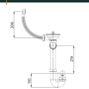 Mosogató Quality Ferrum, konyhai gránit mosogató 770x450x190 mm + fekete szifon, fekete foltos-BROKÁD, SKQ-FER.B.1KDO.XB