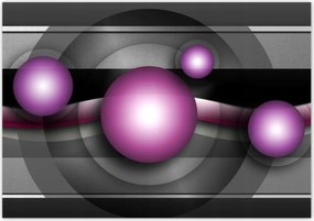 Poszterek 100x70 Lila gömbök Absztrakt