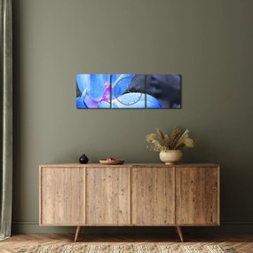 Egy virág képe részletesen (órával) (90x30 cm)