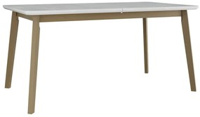 Asztal Victorville 185Fehér, Sonoma tölgy, 75x90x160cm, Hosszabbíthatóság, Közepes sűrűségű farostlemez, Fa, Részben összeszerelt