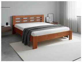 Franciaágy tömörfából ANGELA 180x200 cm szilva