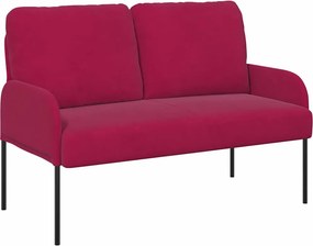 vidaXL Kanapék párnával 110cm Bordó Furnér