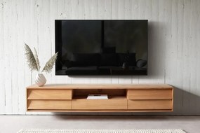 EVANS prémium akác fali TV-szekrény - 200/240cm - natúr