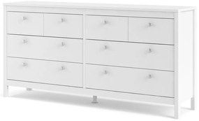 Fehér alacsony komód 159x80 cm Madrid – Tvilum
