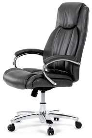 Szürke Ökobőr Irodai Főnöki Szék Hinta Mechanikával. KA-F1385 GREY