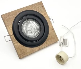 Álmennyezeti lámpa TOBBY 1xGU10/20W/230V 11,5x11,5 cm tölgy/fekete