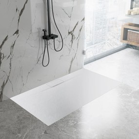 Zuhanytálca Bazalt long White 80x100