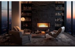 InFire - Beépített BIO kandalló 49,4x104,4 cm 6kW fekete