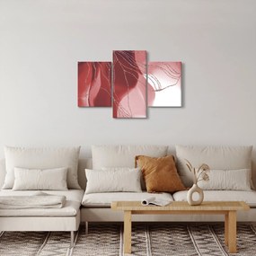 Kép - Piros absztrakt virág N⁰1 (90x60 cm)