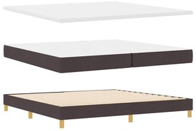 Boxspring ágy matraccal sötétbarna 200 x 200 cm szövet