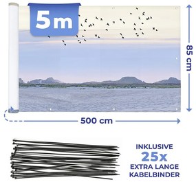 Műanyag belátásgátló erkélyre 500x85 cm North Sea Coast – Maximex