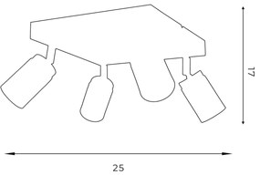Spotlámpa RENO 4xGU10/8W/230V fehér/arany