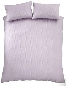 Levendula színű egyszemélyes ágyneműhuzat 135x200 cm Heatset Wave – Catherine Lansfield