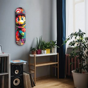 Mario rajongói edzett üvegkép, 20 x 80 cm