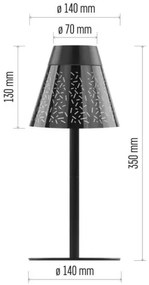 LED Dimmelhető újratölthető kültéri asztali lámpa LED/4,2W/5V 2200mAh IP44