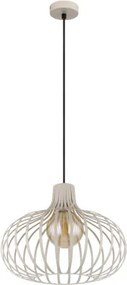Globo 33370119 Függesztett lámpa, matt homokszínű fém, fekete textil kábel, ø: 400 mm, M: 1500 mm, 1xE27 60W 230V izzó nélkül