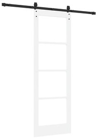 Egyszerű Csúszó Ajtó Fehér 73.5 x 211 cm Fa és fém