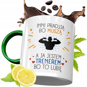 Zöld Bögre Edzőnek Ajándék, fényképes nyomattal