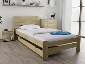 PARIS magasított ágy 90x200 cm, fenyőfa Ágyrács: Léces ágyrács, Matrac: Deluxe 10 cm matrac